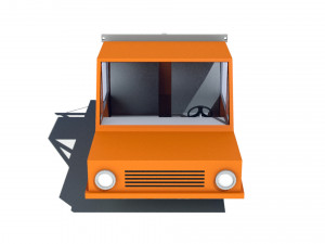 cartoon car tow truck 3D Model