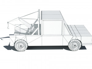cartoon car tow truck 3D Model