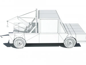 cartoon car tow truck 3D Model