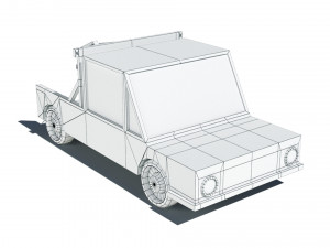 cartoon car tow truck 3D Model