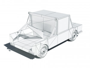 cartoon car tow truck 3D Model