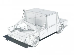 cartoon car tow truck 3D Model