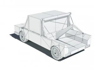 cartoon car tow truck 3D Model