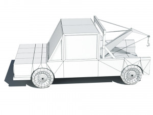 cartoon car tow truck 3D Model