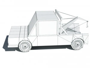 cartoon car tow truck 3D Model