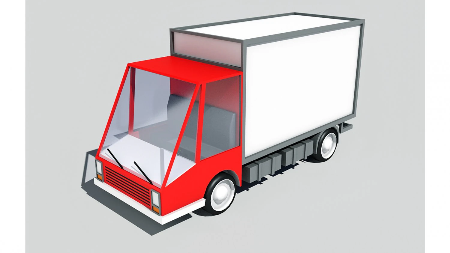 cartoon low poly car lorry 3D Model .c4d .max .obj .3ds .fbx .stl .blend 