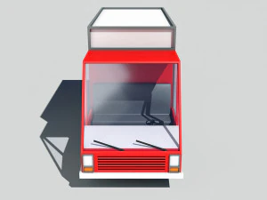 cartoon low poly car lorry 3D Model