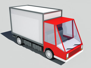 cartoon low poly car lorry 3D Model