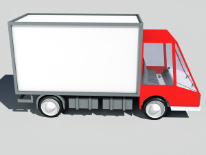 cartoon low poly car lorry 3D Model