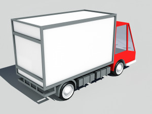 cartoon low poly car lorry 3D Model