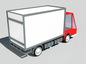 cartoon low poly car lorry 3D Model