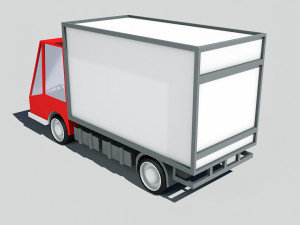 cartoon low poly car lorry 3D Model