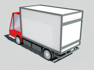 cartoon low poly car lorry 3D Model