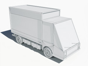 cartoon low poly car lorry 3D Model