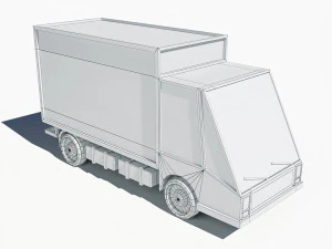 cartoon low poly car lorry 3D Model