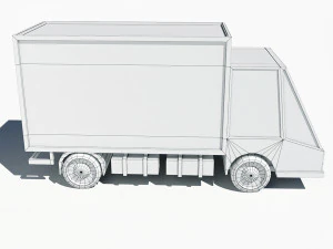 cartoon low poly car lorry 3D Model