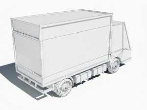 cartoon low poly car lorry 3D Model