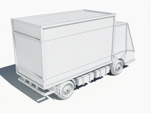 cartoon low poly car lorry 3D Model