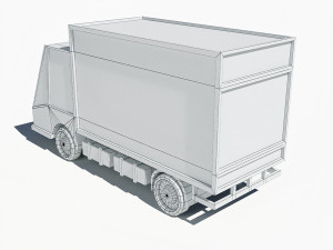 cartoon low poly car lorry 3D Model