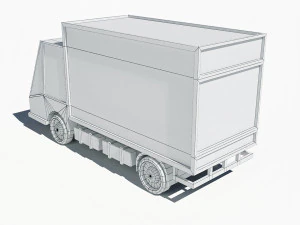 cartoon low poly car lorry 3D Model