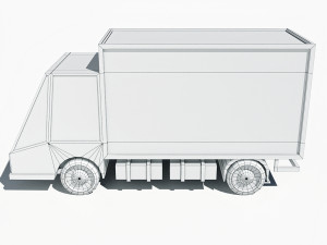 cartoon low poly car lorry 3D Model