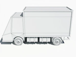 cartoon low poly car lorry 3D Model