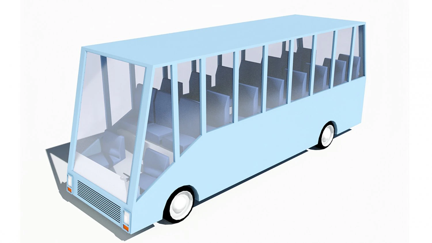 &ocirc;nibus de baixo poli dos desenhos animados Modelo 3D .c4d .max .obj .3ds .fbx .stl .blend 