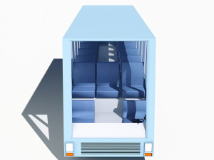 cartoon low poly bus Model 3D