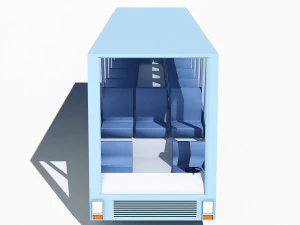 &ocirc;nibus de baixo poli dos desenhos animados Modelo 3D