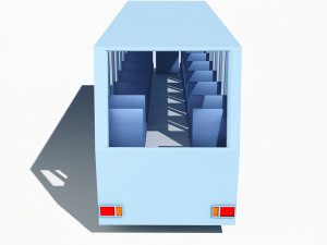 cartoon low poly bus Model 3D