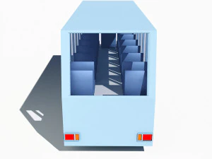 &ocirc;nibus de baixo poli dos desenhos animados Modelo 3D