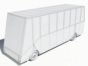&ocirc;nibus de baixo poli dos desenhos animados Modelo 3D