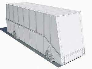 &ocirc;nibus de baixo poli dos desenhos animados Modelo 3D