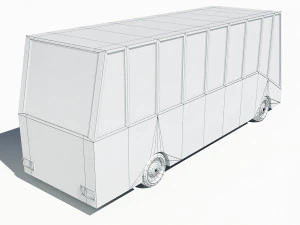 &ocirc;nibus de baixo poli dos desenhos animados Modelo 3D