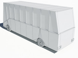 cartoon low poly bus Model 3D