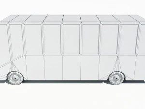 &ocirc;nibus de baixo poli dos desenhos animados Modelo 3D
