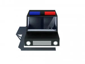 cartoon low poly police car 3D Model