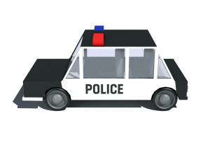 cartoon low poly police car 3D Модель