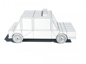 cartoon low poly police car 3D Модель