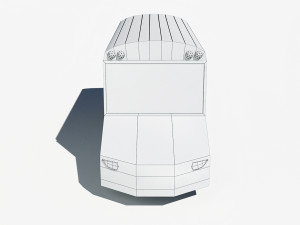 cartoon low poly school bus 3D Модель