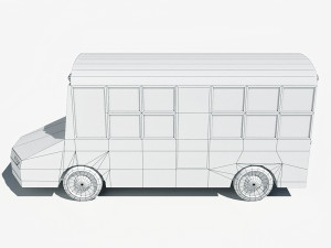 cartoon low poly school bus 3D Модель
