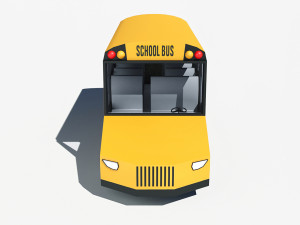 cartoon low poly school bus 3D Модель
