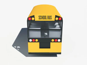 cartoon low poly school bus 3D Model