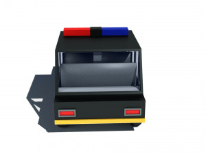 cartoon low poly sheriff car 3D Model