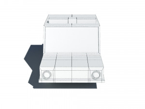 cartoon low poly sheriff car 3D Model