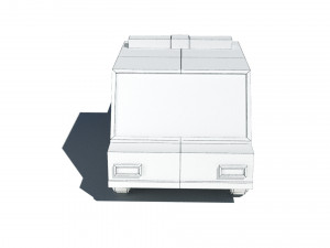 cartoon low poly sheriff car 3D Model