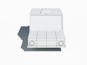 cartoon low poly taxi car 3D Model