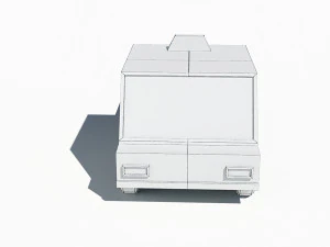 cartoon low poly taxi car 3D Model