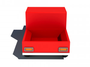 cartoon low poly pickup car 3D मॉडल