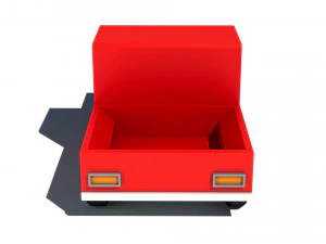 cartoon low poly pickup car 3D Model